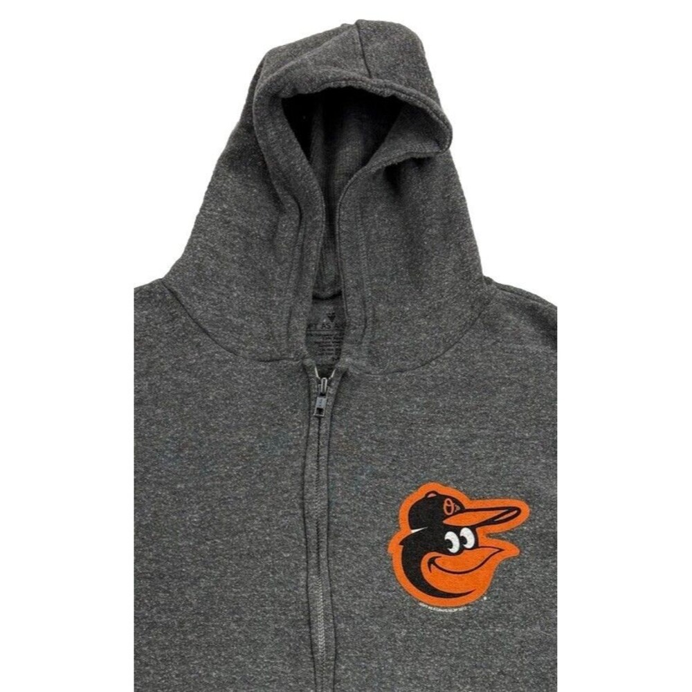 Baltimore Orioles Full Zip Hoodie Womens M Gray Long Sleeve Pockets